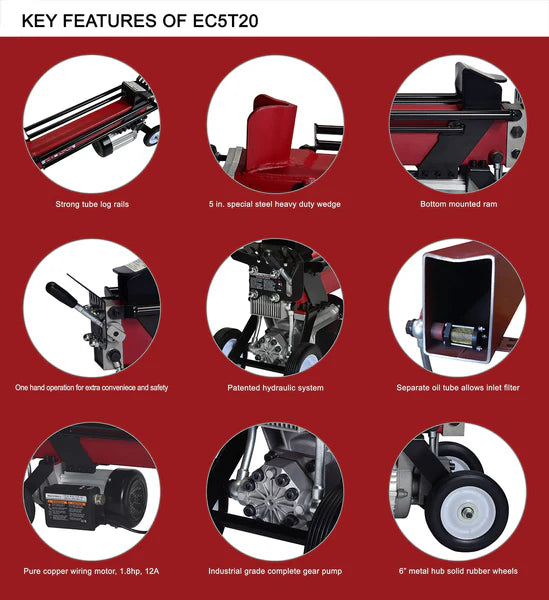 Boss 5 Ton Electric Log Splitter