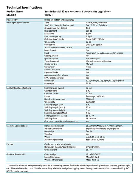 Boss 37 Ton Horizontal Vertical Gas Log Splitter