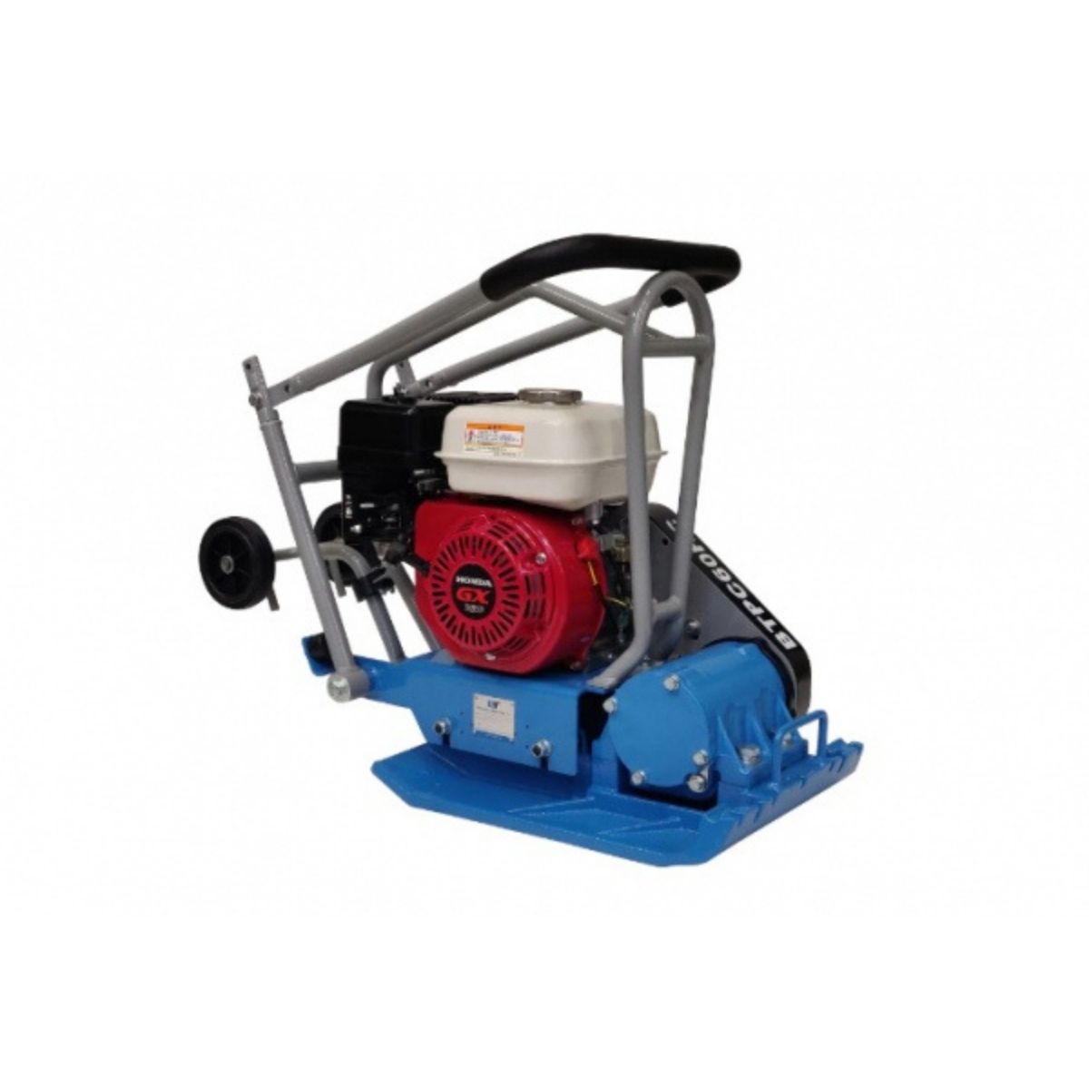 Beton Trowel 14 In Plate Compactor with red engine on a white background