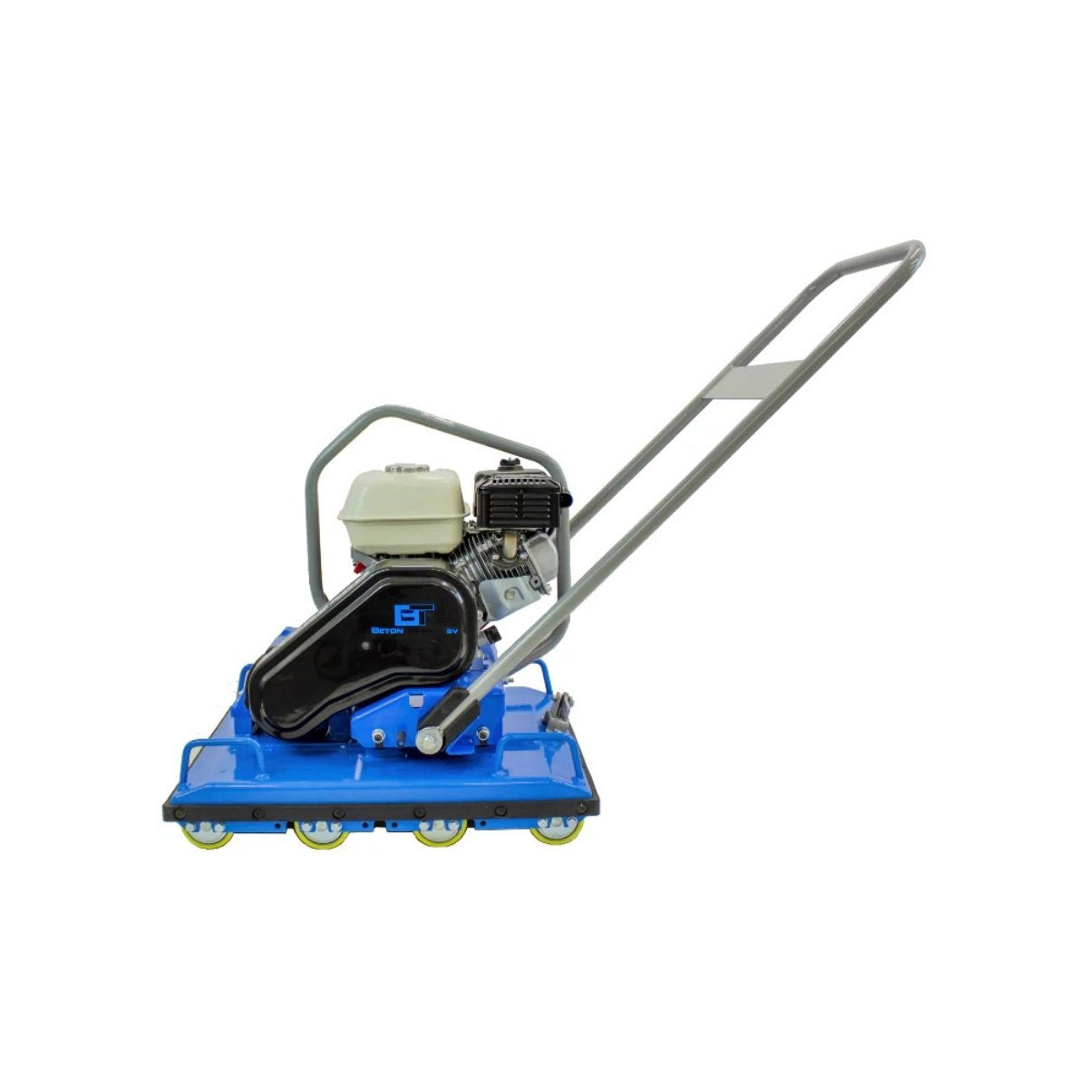 Blue and black Beton Trowel Vibratory Paver Roller BTPR550H on a white background