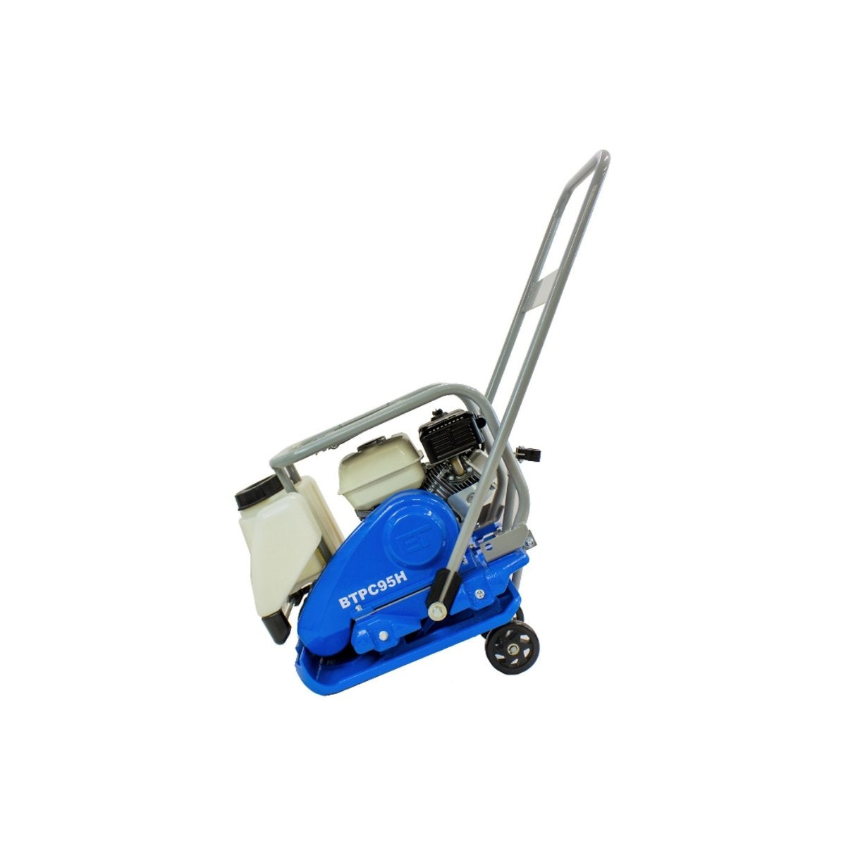 Blue Bt 20 inch plate compactor  BTPC95H with a white background