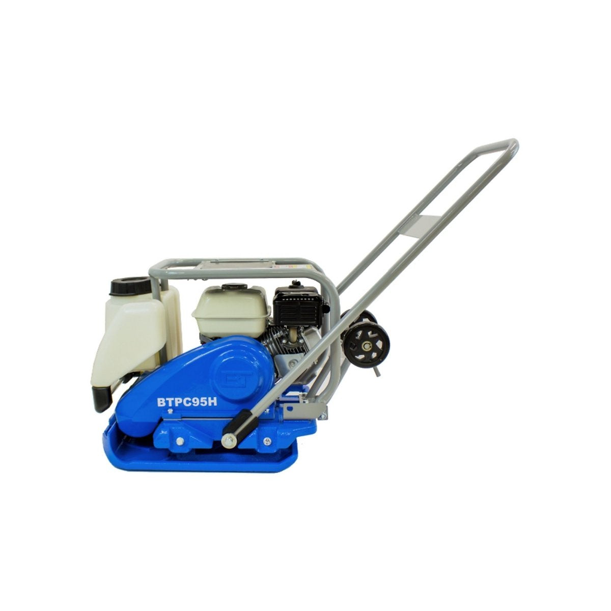 Blue and silver Beton Trowel Plate Compactor BTPC95H on a white background