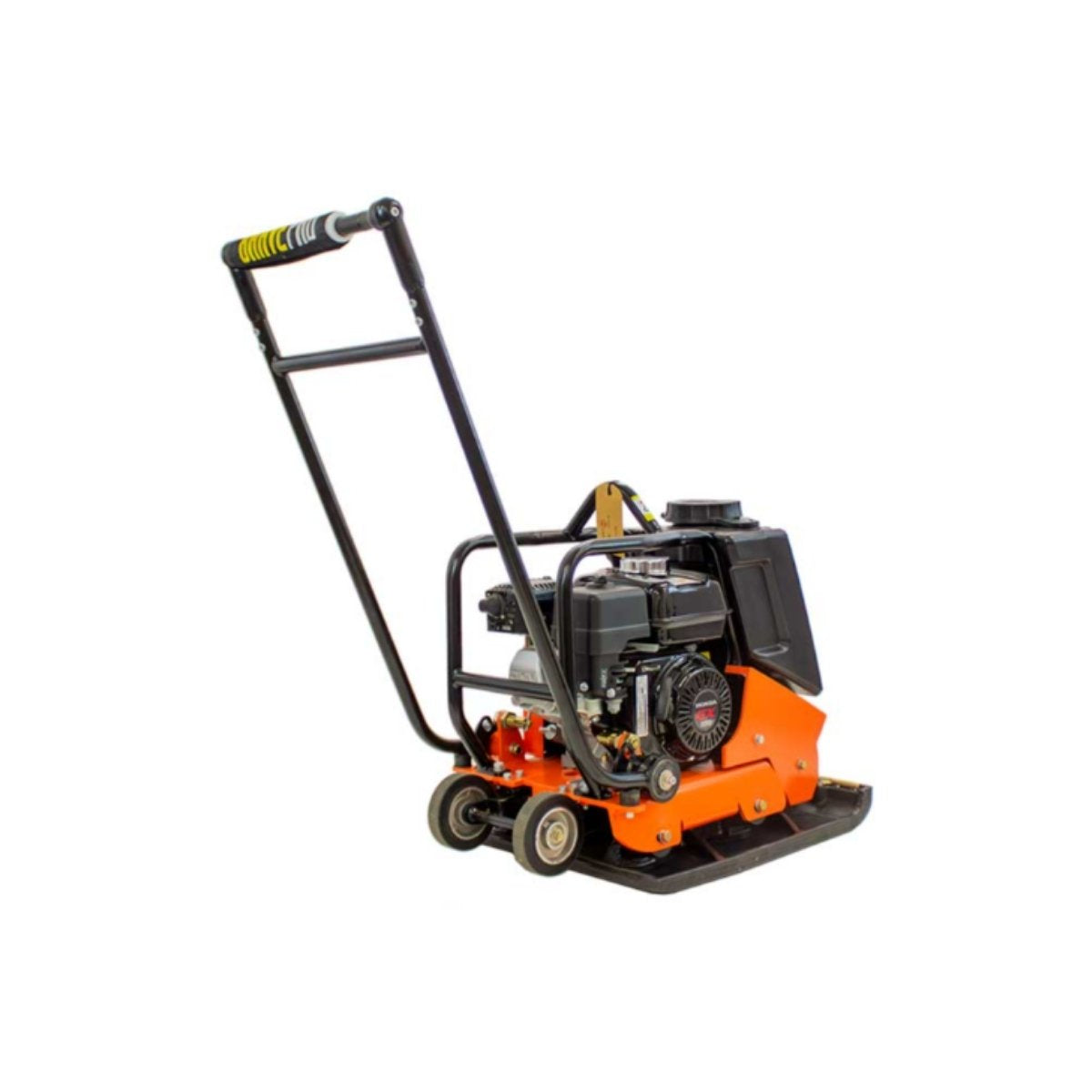 Orange and black Brave 20 inch plate compactor BRPFP145H on a white background