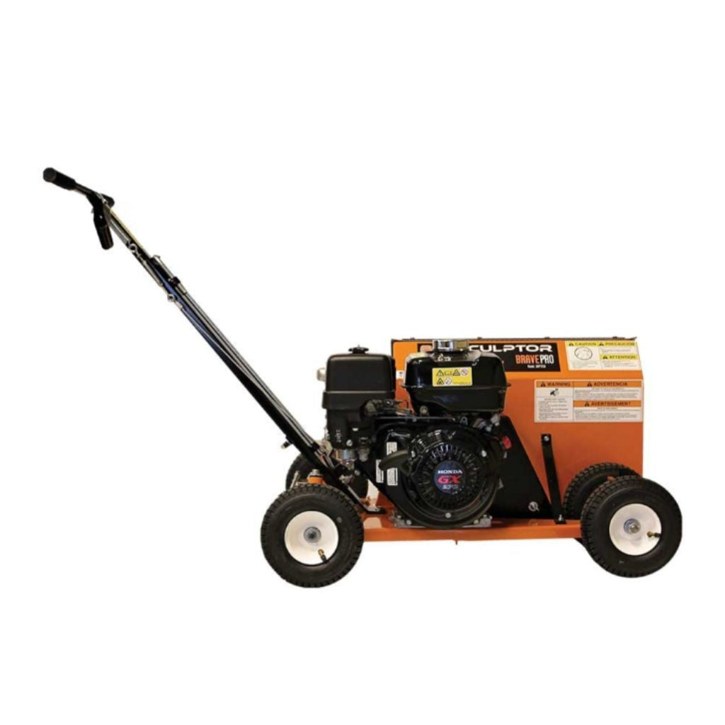 Orange brave pro bed master with a visible brand logo on a white background