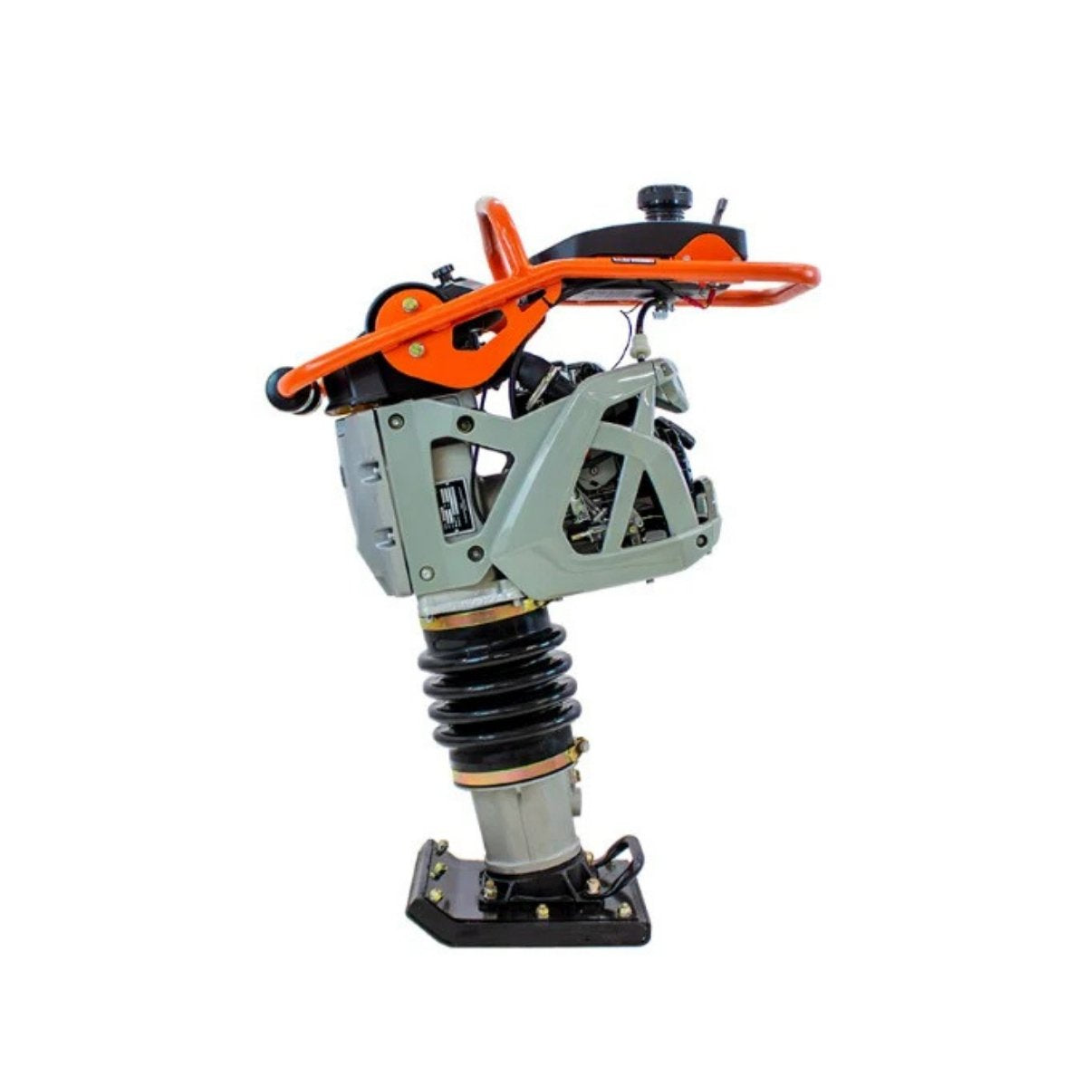 Brave 4496 lb Tamping Rammer with orange arm on a white background