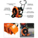 Brave Pro walk behind blower gx160 engine with descriptions highlighting key features on a white background