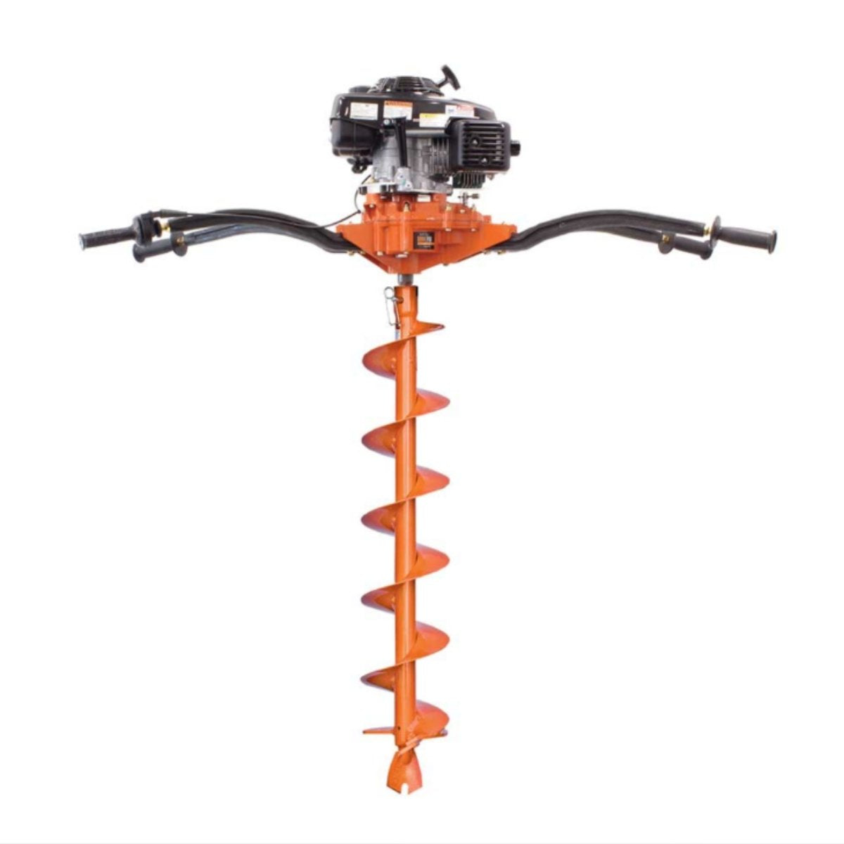 Orange Brave 7/8 in two man auger on a white background