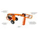 Orange Brave Hydraulic Auger BRPA385H with features highlighted on a white background