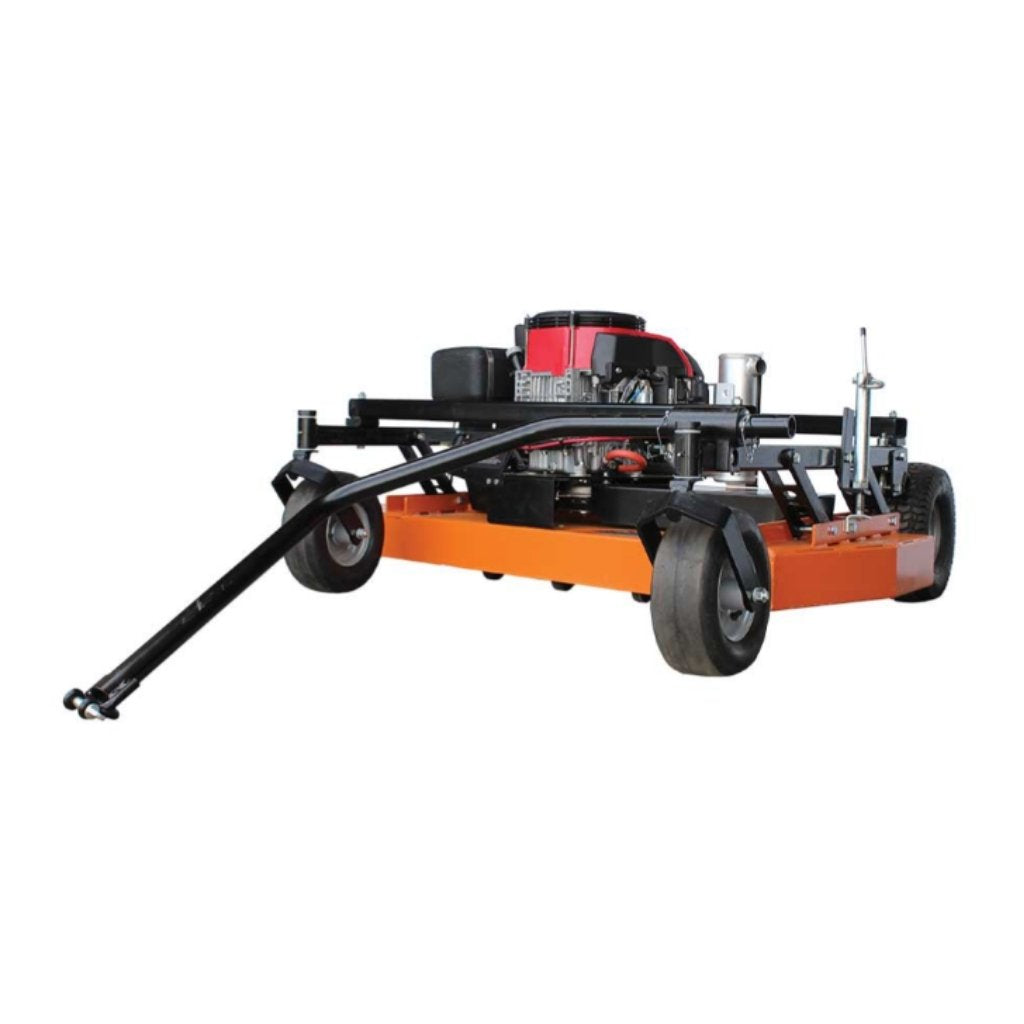 Brave 60 inch tow behind mower finish cut on a white background
