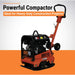 Orange and black bravepro 15 in reversible plate compactor with 'Brave Pro' branding on an orange and white background