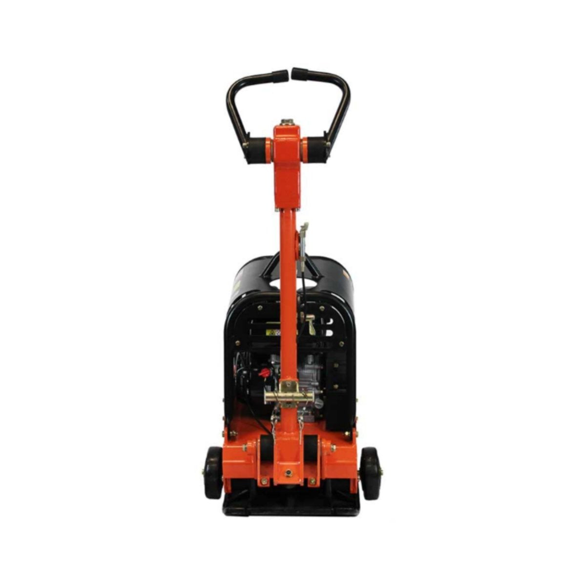 Orange and black Brave plate compactor 15 inch BRPRP210H on a white background