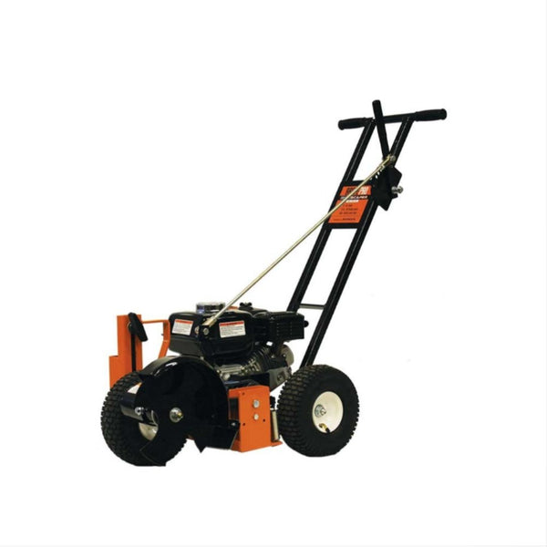 Black and orange Brave Pro Star Blade lawn edger on a white background