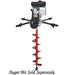 Ground Hog C-17-5 Two-Man Earth Drill with auger bit attachment on a white background