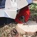 dosko mini Stump grinder 6 hp cutting a tree stump outdoors