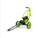 Green and black georipper mini trencher on a white background