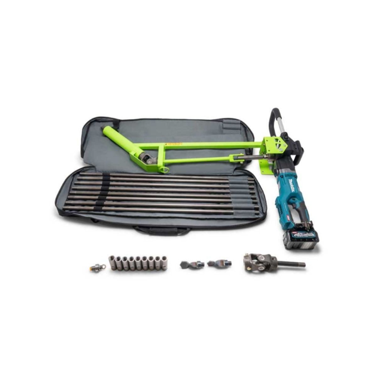 Mini Trencher Sibore drill SB215E.MIN on a white background