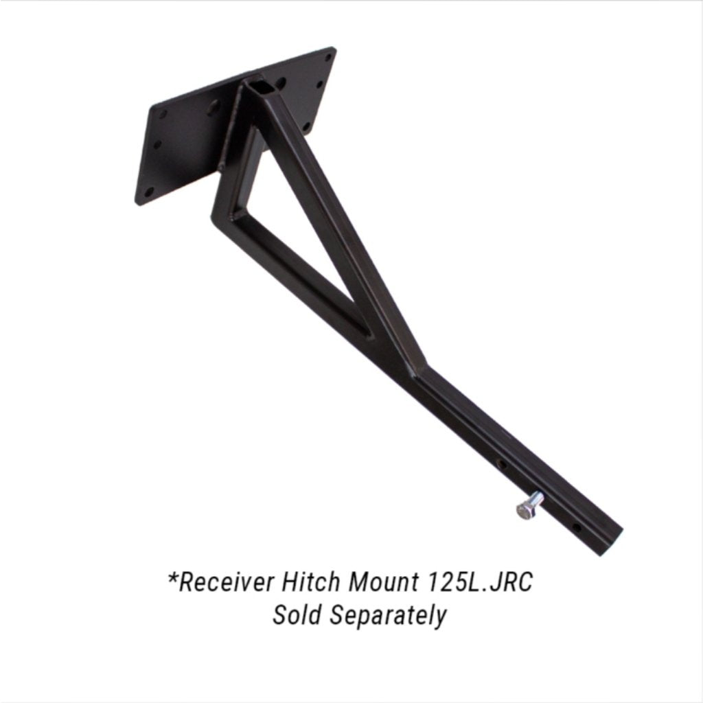 jrco 504u cable control broadcast spreader receiver hitch mount on a white background