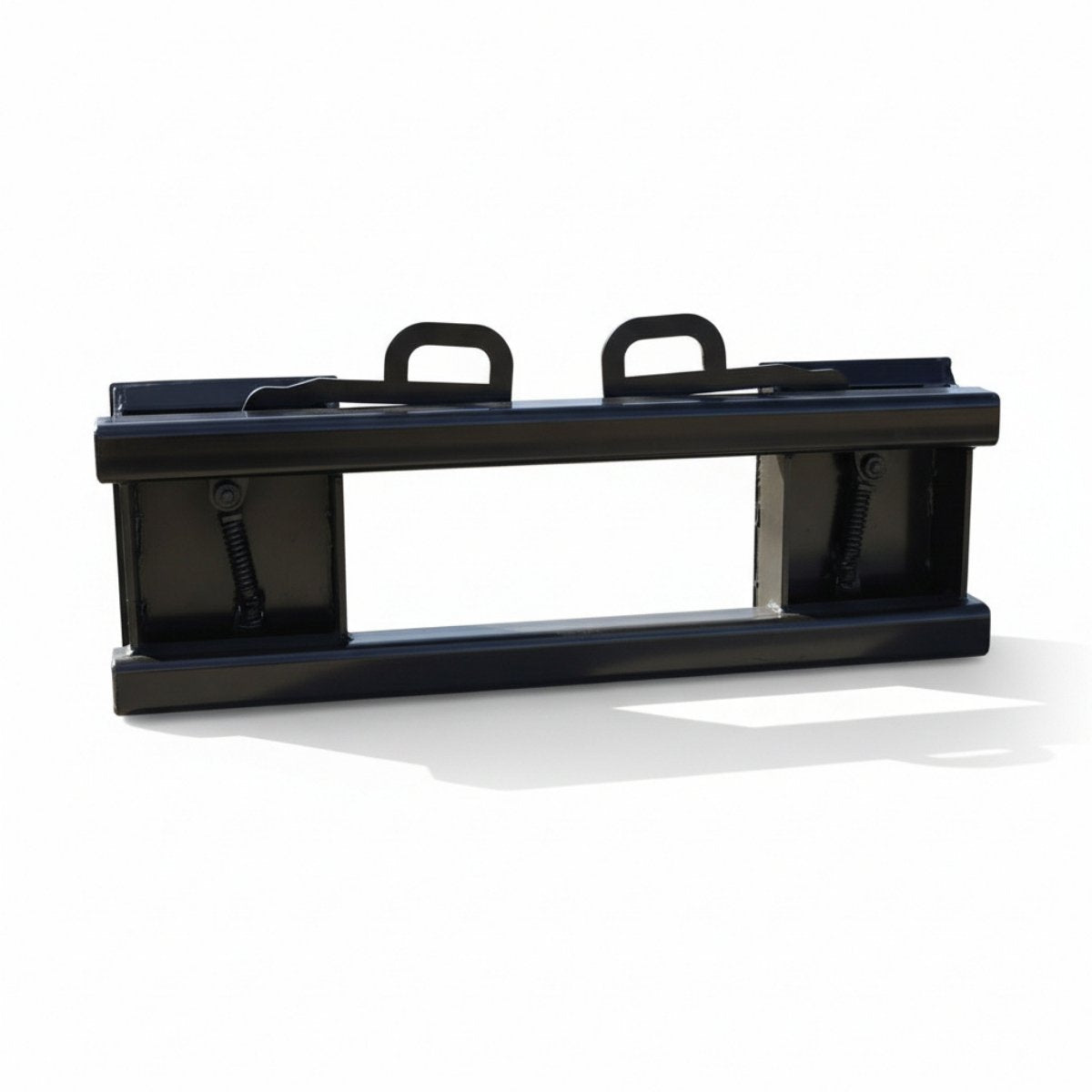 Black Loflin Universal mounting bracket with two handles on a white background