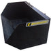 Black loflin trash bucket with Loflin Fabrication LLC logo on a white background