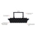 Black Maxim Spike Aerator  48-In. 3-Point Hitch with features highlighted on a white background