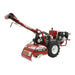 Red Maxim Rt190h tiller on a white background