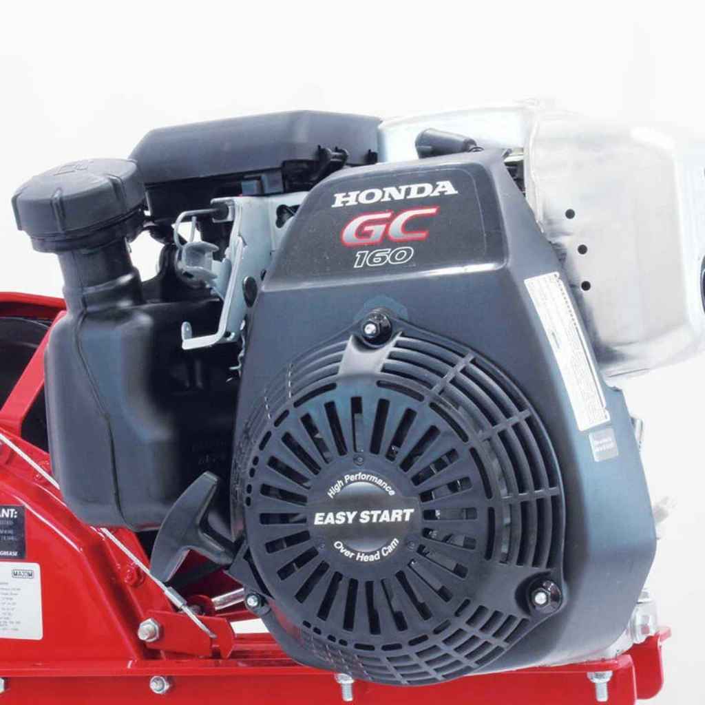 Maxim Till And Plow with a Honda GC engine on a red machine with 'Easy Start' label