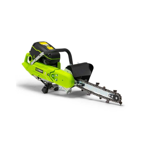 Green Mini Trencher georipper front view on a white background