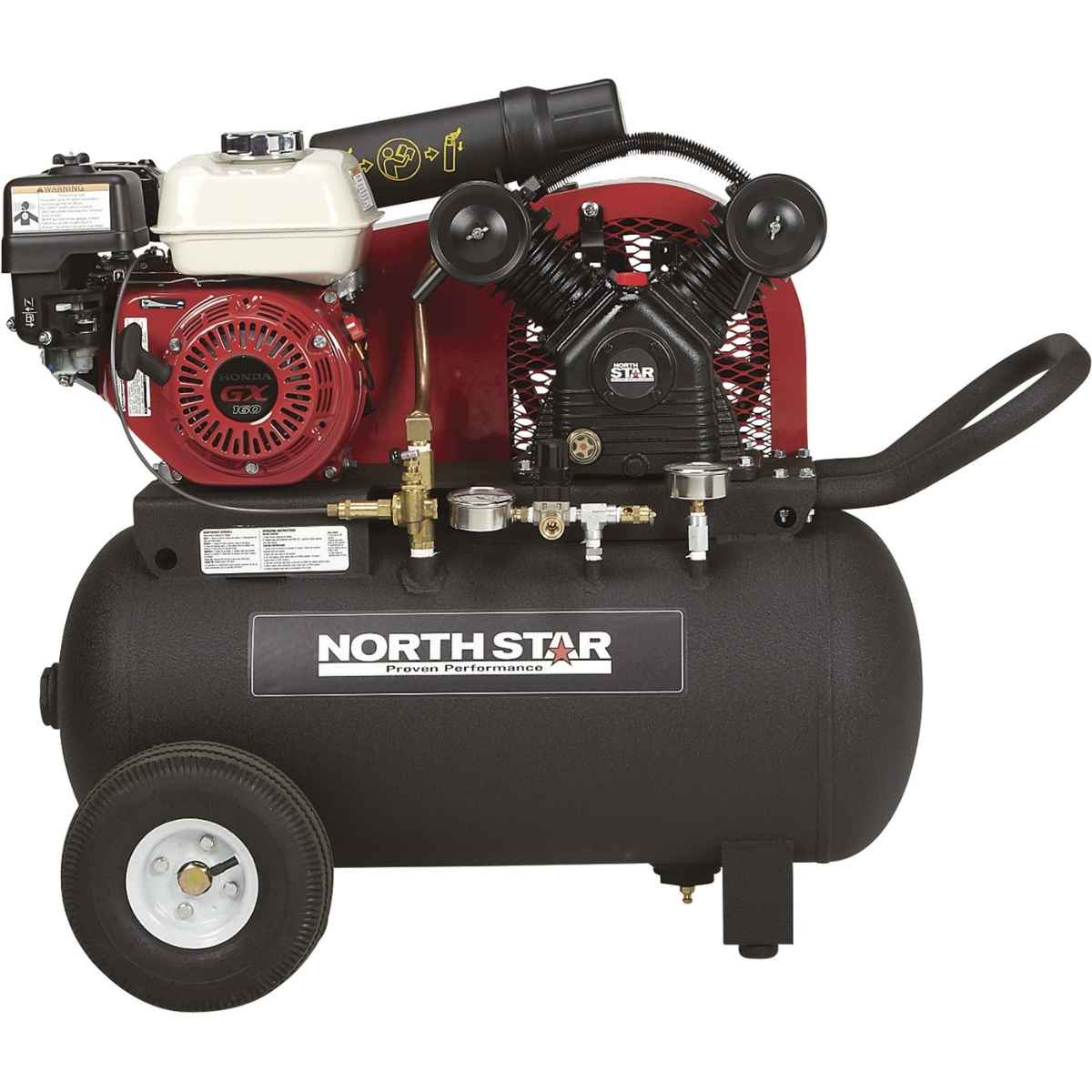 North Star 20 gallon air compressor on a white background
