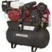NorthStar air compressor 30 gal with Honda engine on a white background