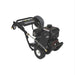 Black northstar 3600 psi pressure washer with hose on a white background