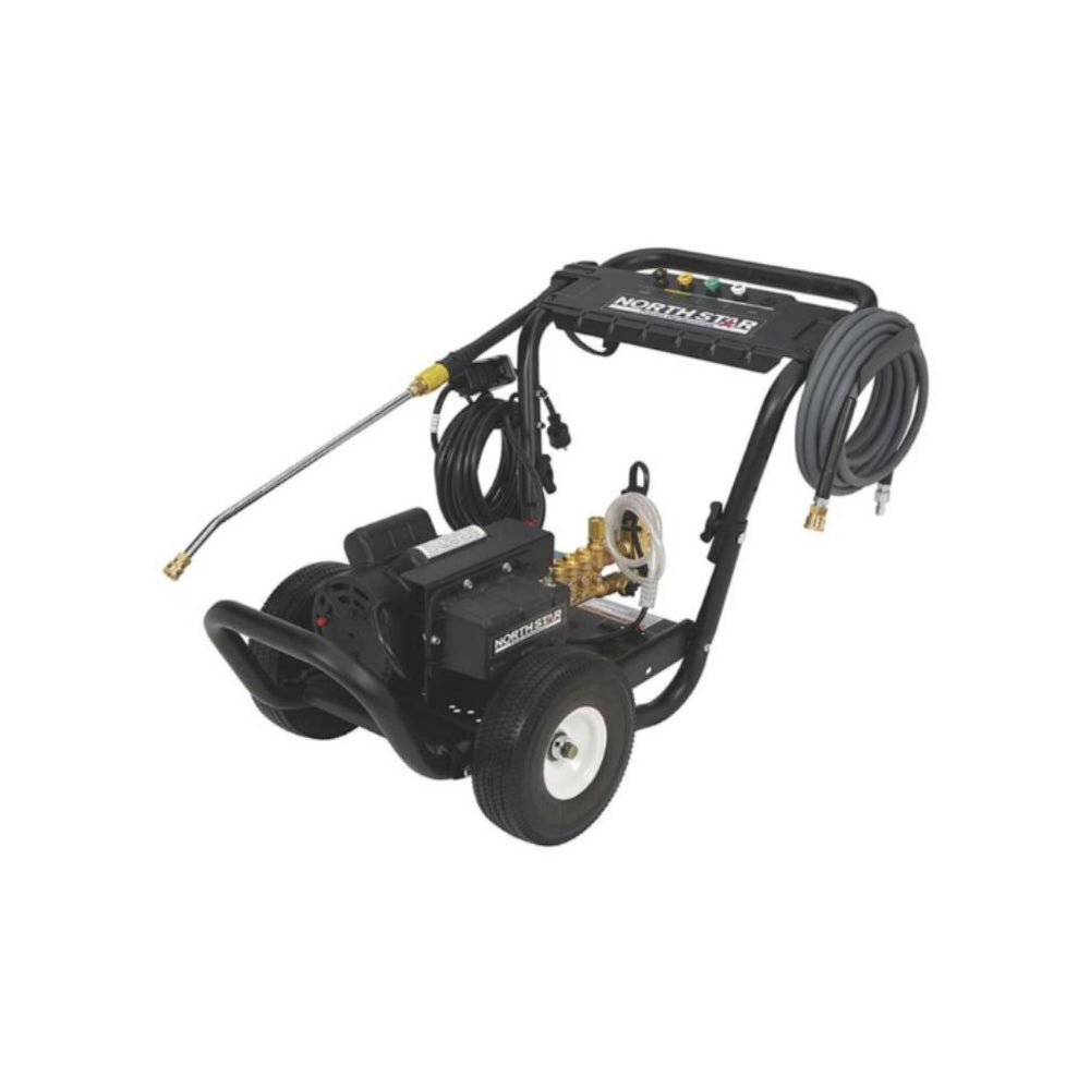 northstar 4000 psi 3.5 gpm Pressure washer with hose and nozzle on a white background