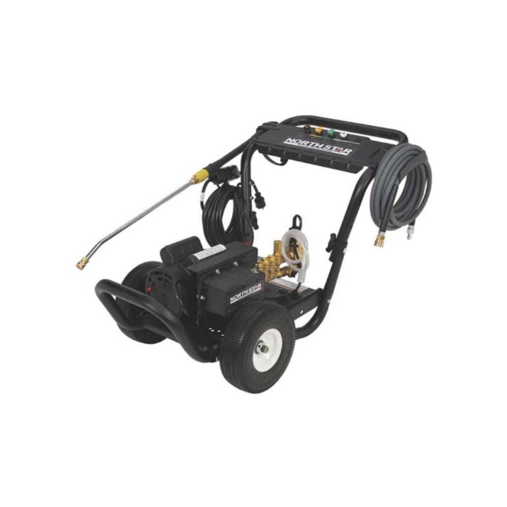 northstar 4000 psi 3.5 gpm Pressure washer with hose and nozzle on a white background