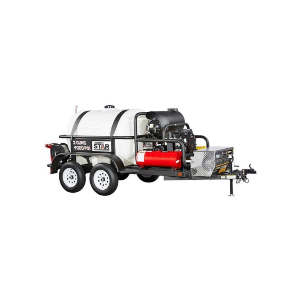 northstar 4000 psi trailer mounted Pressure washer on a white background
