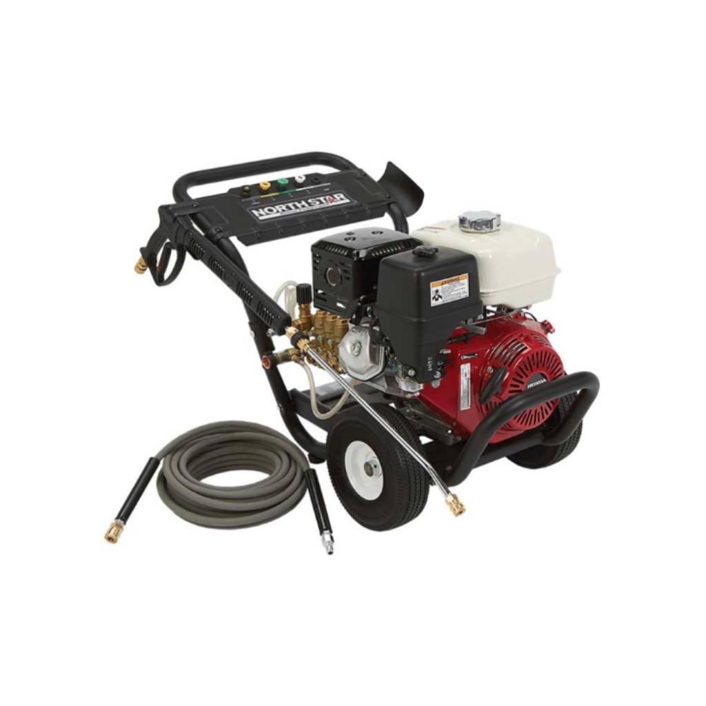 northstar 4200 psi Pressure washer with hose on a white background