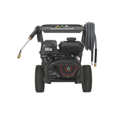 northstar 3100 psi Pressure washer with hose and nozzle on a white background