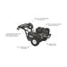 northstar 4000 psi e420 Pressure washer with labeled features on a white background