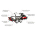 Illustration of a Northstar hot water 4000 psi pressure washer with features highlighted on a white background