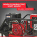 northstar 3500 psi hot water pressure washer with a Honda GX390 electric start engine with branding and text on a dark background