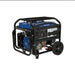 Portable powerhorse 12500 watt generator with blue and black design on a white background
