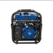 Blue portable powerhorse generator 12500 on a white background