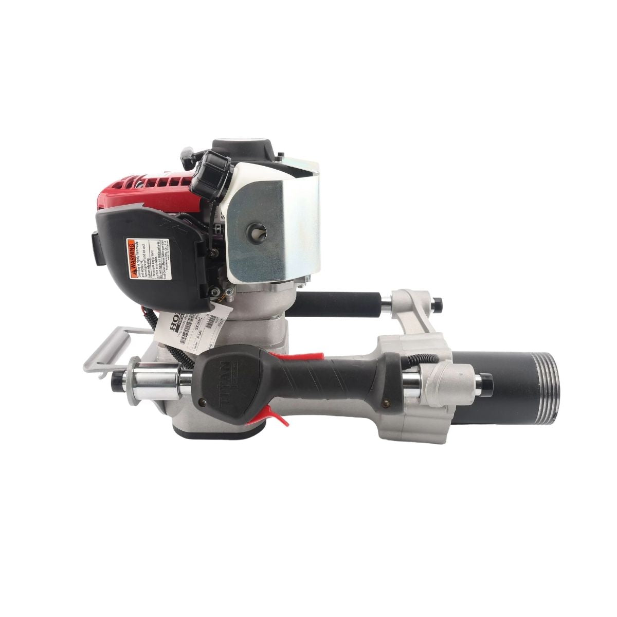 Red and black Titan pgd3200x post driver on a white background