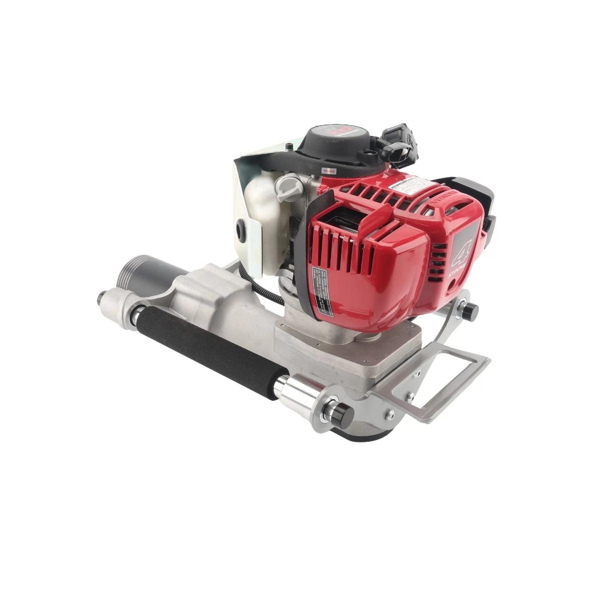 titan gas post driver pgd3200x model with red engine and metal frame on a white background