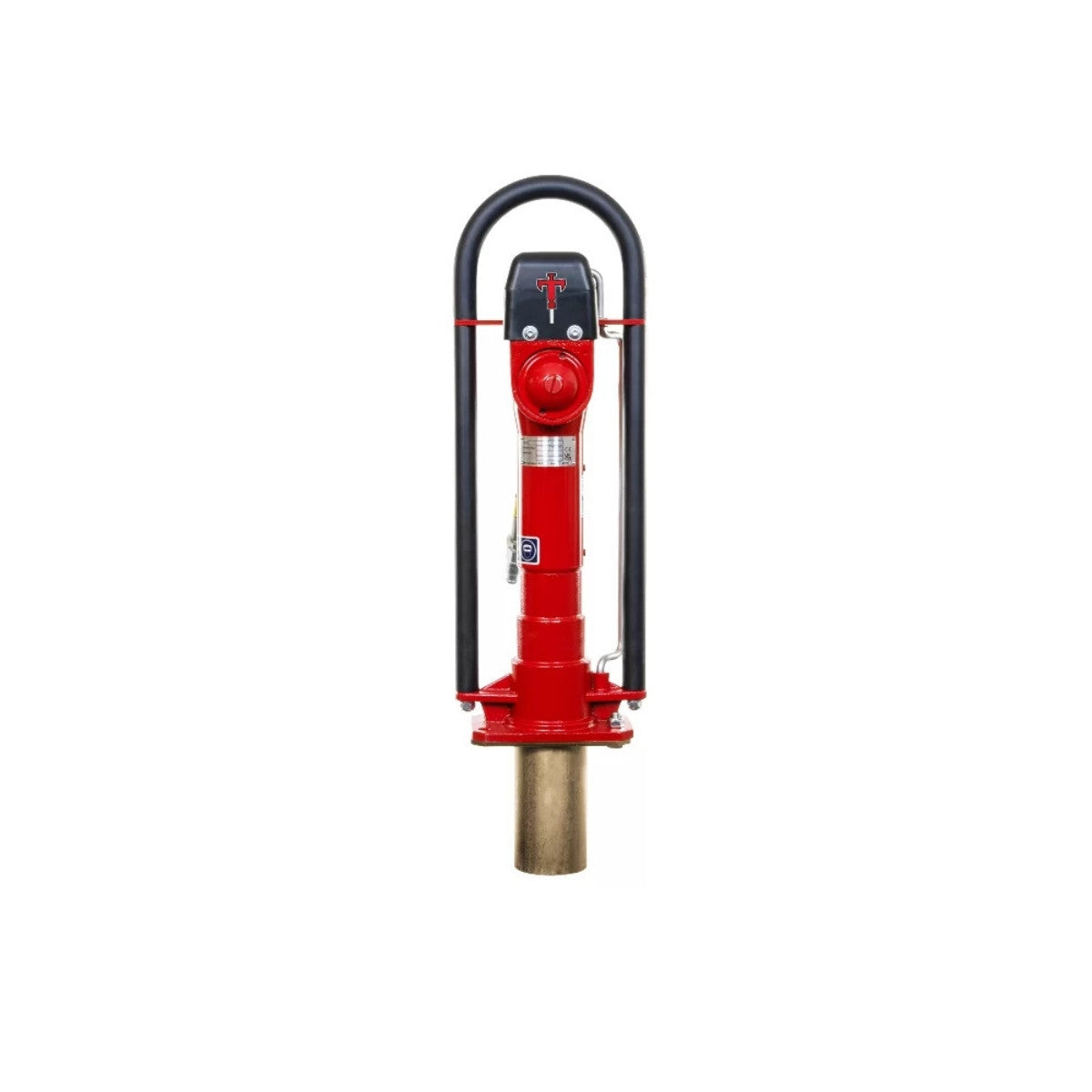 Red Titan post driver hydraulic post driver on a white background