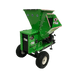 Green YardBeast 2090 3.5in. wood chipper shredder on a transparent background back side view with logo showing