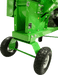 Green machine with wheels on a transparent background