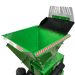 Green Yard Beast 2090 3.5 in. woodchipper Shredder with a black lid on a transparent background mouth view
