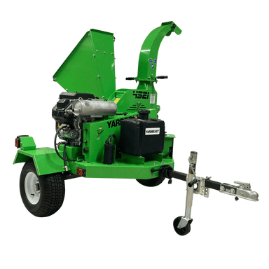 Green Yard Beast 4521 wood chipper on a transparent background right front view