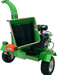 Green Yard Beast 6525 wood chipper on a transparent background mouth view with mudflaps in mouth