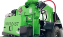 Green YardBeast Commercial wood chipper 7027 with 'Yardbeast' branding on a white background