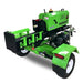 Green Yard beast lz 505 Logsplitter on a white background in horizontal position back right view with yardbeast logo on the right side and the yardbeast y on the back